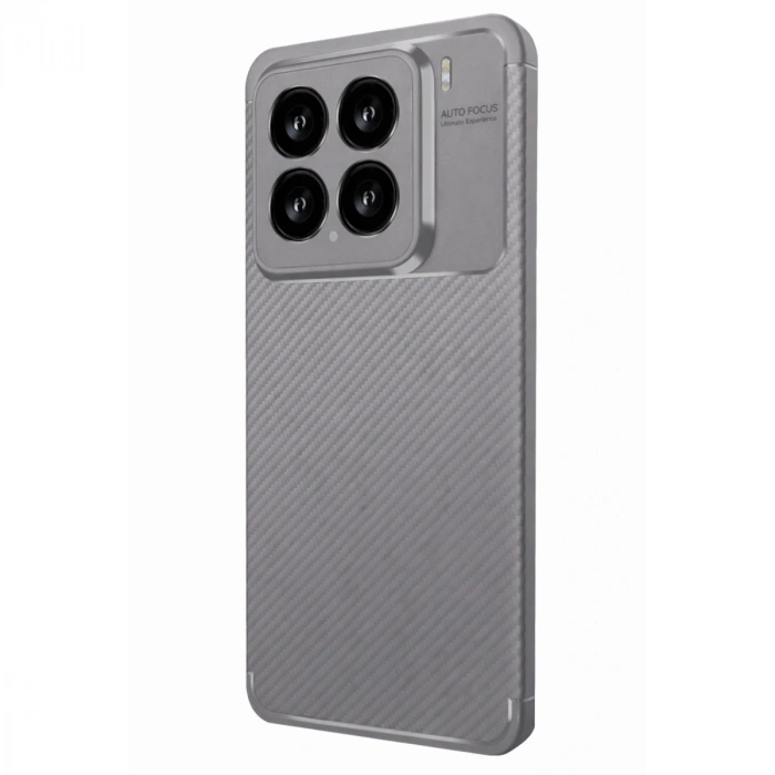 Xiaomi Mi 15 Kılıf Auto Focus Karbon Kapak - Gri
