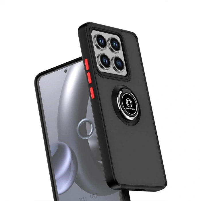 Xiaomi Mi 15 Pro Kılıf Montreal Yüzüklü Silikon Kapak - Siyah