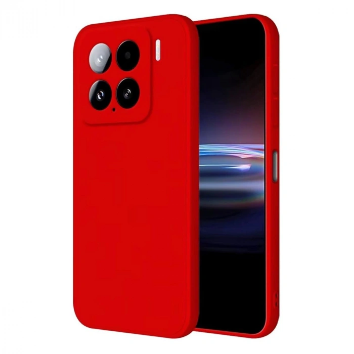 Xiaomi Mi 15 Pro Kılıf Nano İçi Kadife Silikon - Kırmızı