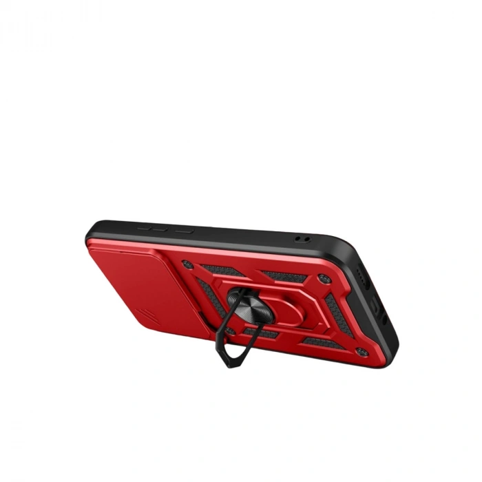 Xiaomi Mi 15t Pro Pars Lens Yüzüklü Silikon - Kırmızı