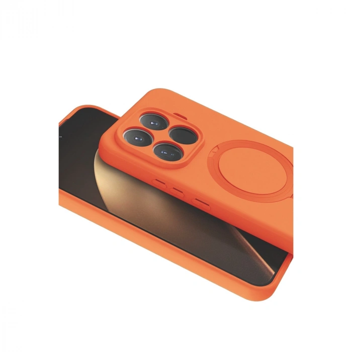 Xiaomi Mi 15t Pro Regal Magsafe Standlı Kapak - Turuncu