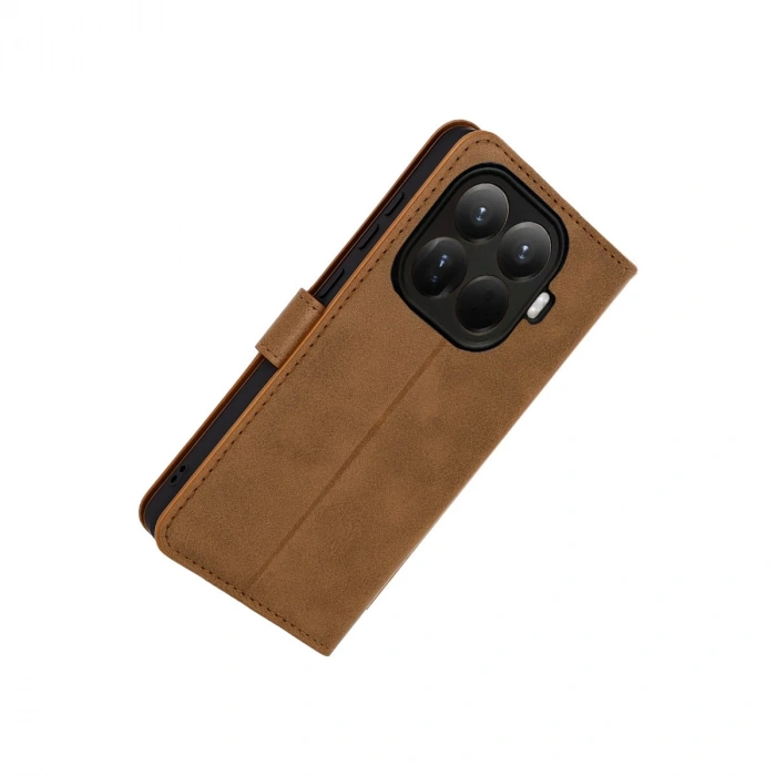 Xiaomi Mi 15t Pro Trend S Plus Kapaklı Kılıf - Taba