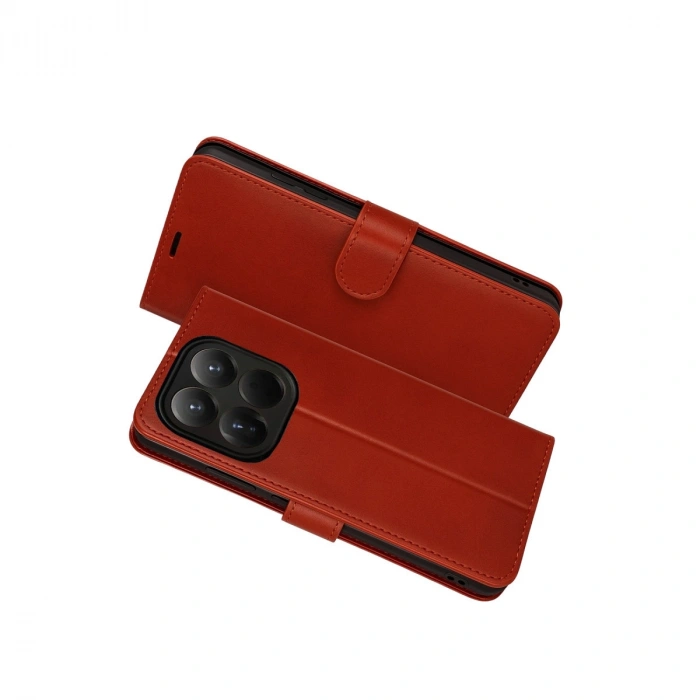 Xiaomi Mi 15t Trend S Plus Kapaklı Kılıf - Kırmızı