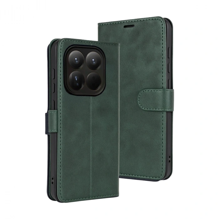 Xiaomi Mi 15t Trend S Plus Kapaklı Kılıf - Yeşil