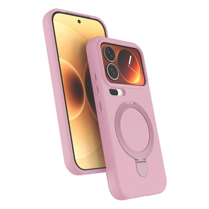 Xiaomi Mi 17 Pro Max Regal Magsafe Standlı Kapak - Açık Pembe