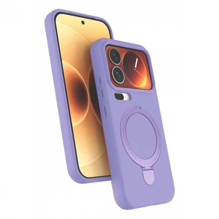 Xiaomi Mi 17 Pro Max Regal Magsafe Standlı Kapak - Lila