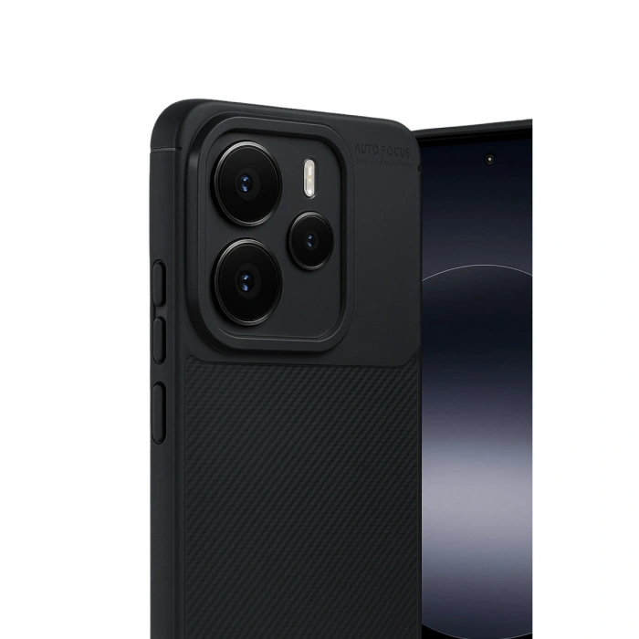 Xiaomi Note 14 5g Auto Focus Karbon Kapak - Siyah