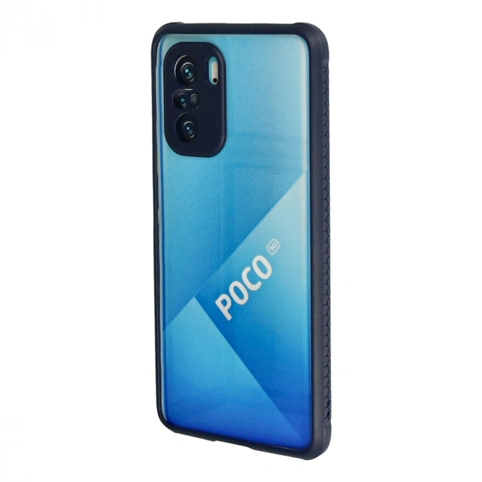 Xiaomi Poco F3 Kılıf Miami Şeffaf Silikon - Lacivert