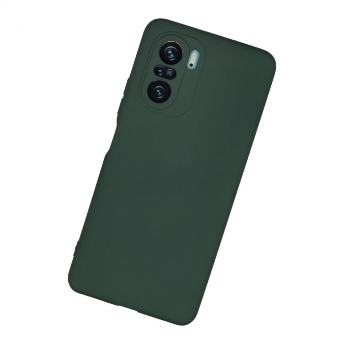 Xiaomi Poco F3 Kılıf Nano İçi Kadife Silikon - Koyu Yeşil