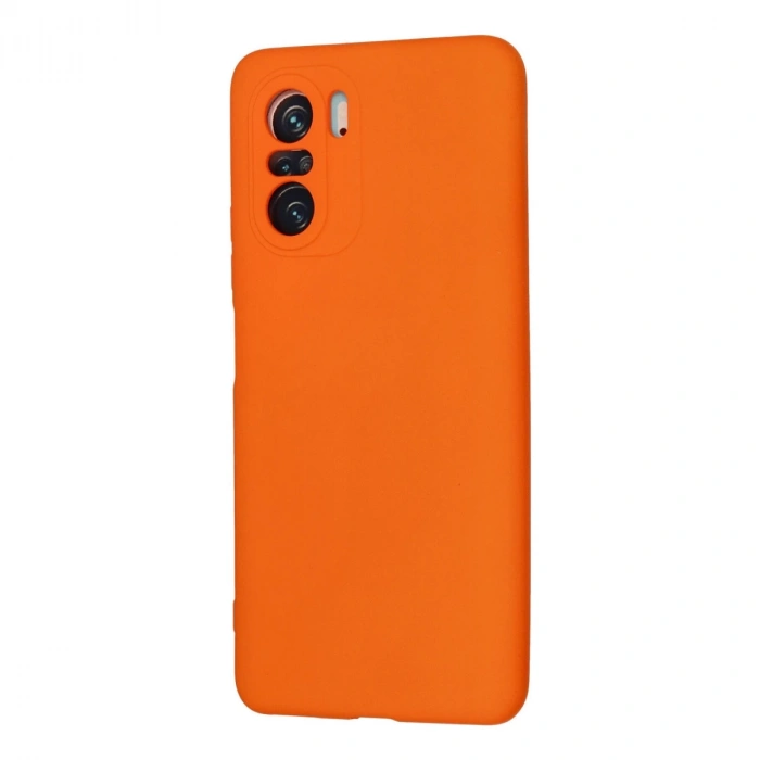 Xiaomi Poco F3 Kılıf Nano İçi Kadife Silikon - Turuncu