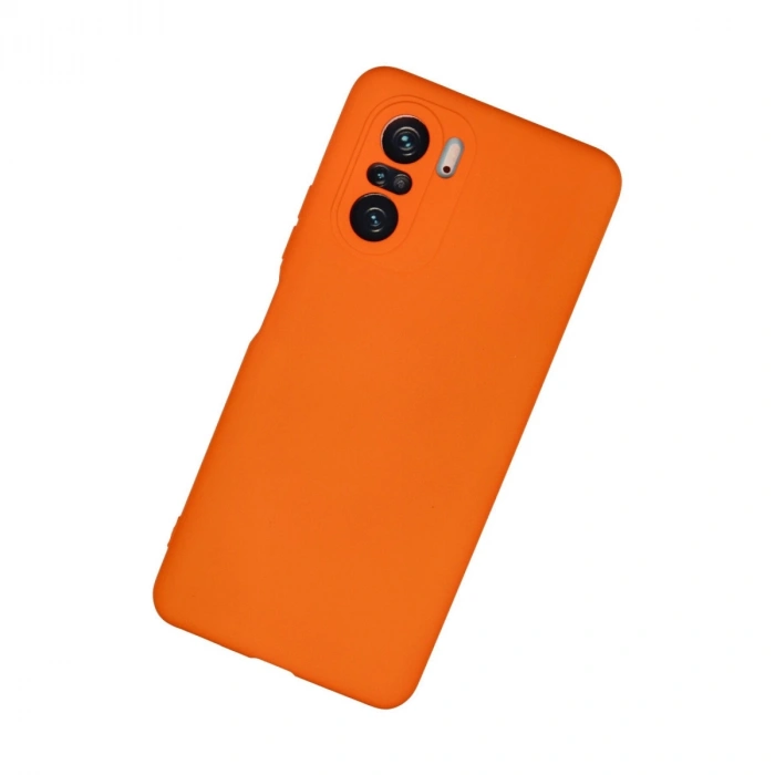 Xiaomi Poco F3 Kılıf Nano İçi Kadife Silikon - Turuncu