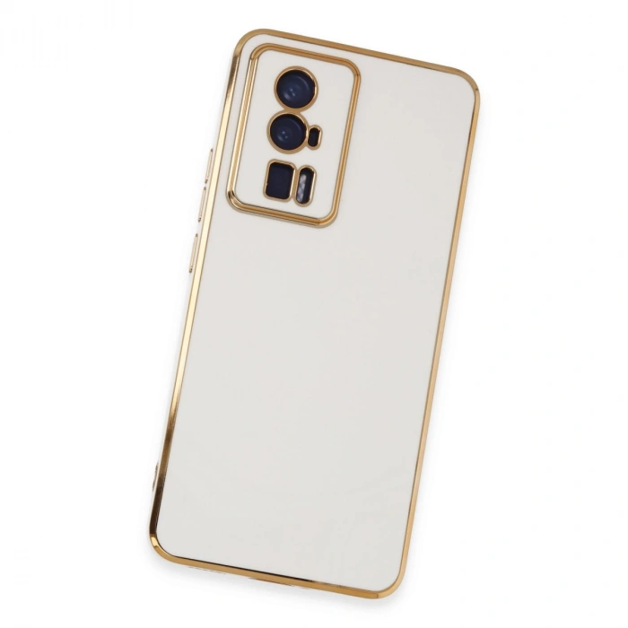 Xiaomi Poco F5 Pro Kılıf Volet Silikon - Beyaz