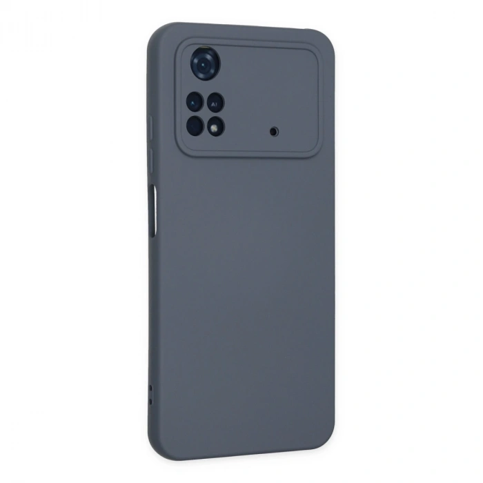 Xiaomi Poco M4 Pro 4g Kılıf Nano İçi Kadife Silikon - Gri