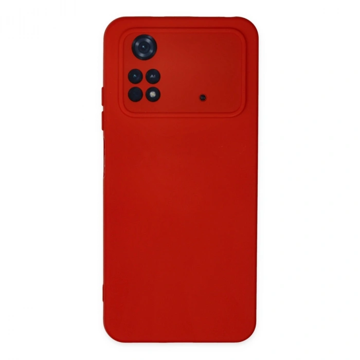 Xiaomi Poco M4 Pro 4g Kılıf Nano İçi Kadife Silikon - Kırmızı