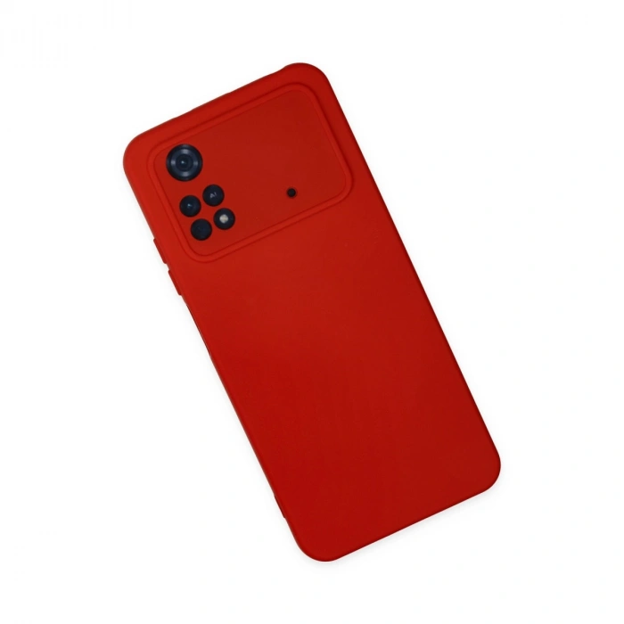 Xiaomi Poco M4 Pro 4g Kılıf Nano İçi Kadife Silikon - Kırmızı