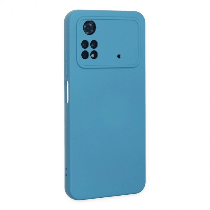 Xiaomi Poco M4 Pro 4g Kılıf Nano İçi Kadife Silikon - Mavi