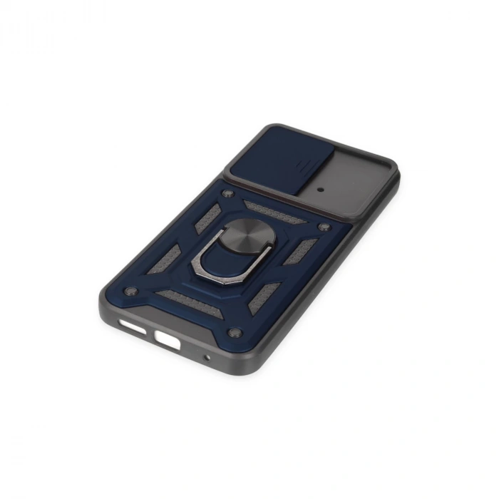 Xiaomi Poco M4 Pro 4g Kılıf Pars Lens Yüzüklü Silikon - Lacivert