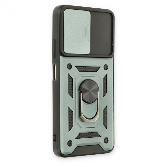 Xiaomi Poco M4 Pro 5g Kılıf Pars Lens Yüzüklü Silikon - Yeşil