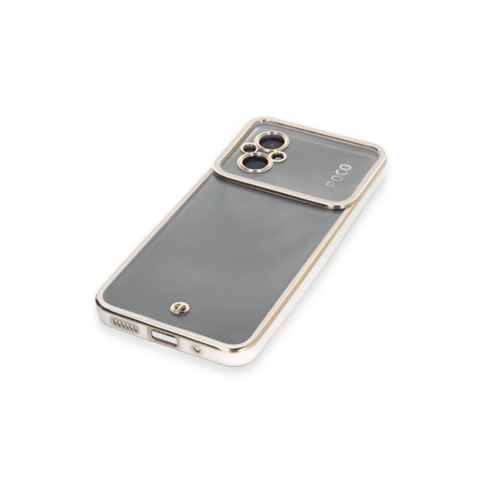Xiaomi Poco M5 Kılıf Liva Lens Silikon - Beyaz