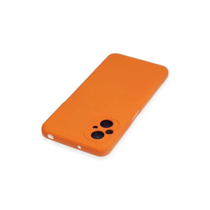 Xiaomi Poco M5 Kılıf Nano İçi Kadife Silikon - Turuncu