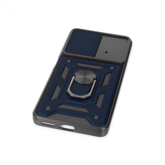 Xiaomi Poco X4 Pro 5g Kılıf Pars Lens Yüzüklü Silikon - Lacivert