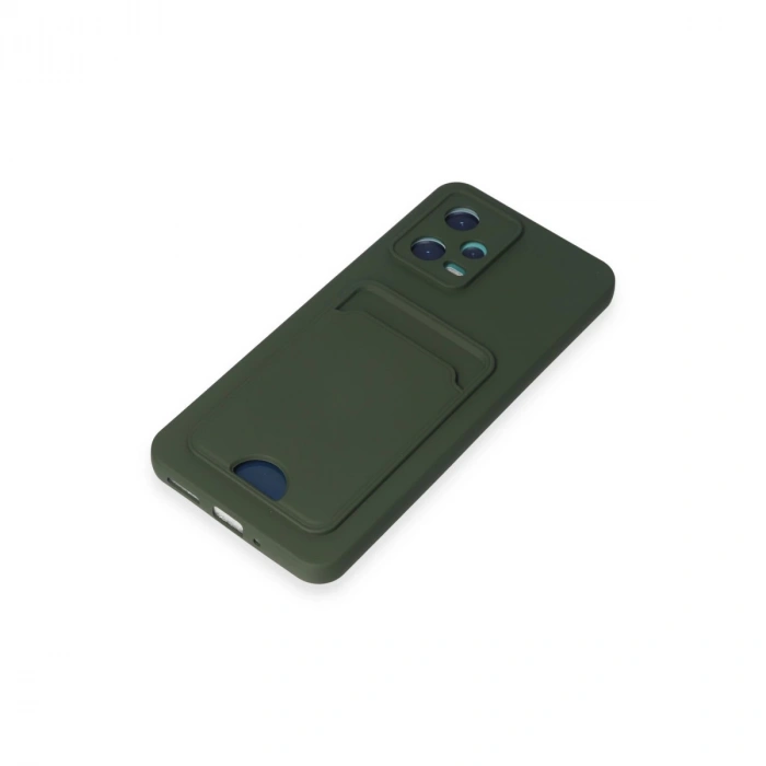 Xiaomi Poco X5 5g Kılıf Kelvin Kartvizitli Silikon - Koyu Yeşil