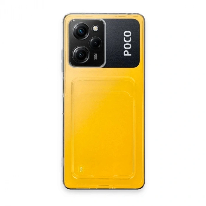 Xiaomi Poco X5 Pro 5g Kılıf Kart Şeffaf Silikon - Şeffaf