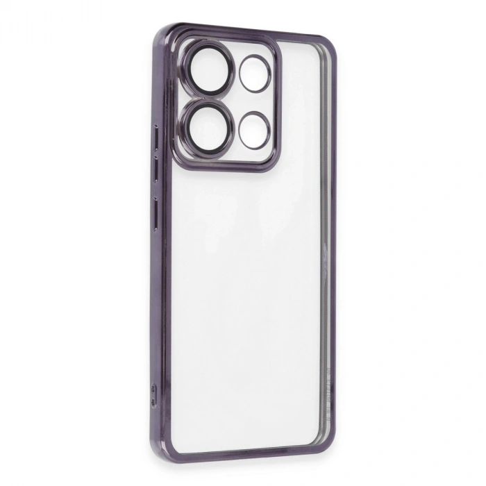 Xiaomi Poco X6 Kılıf Razer Lensli Silikon - Mor