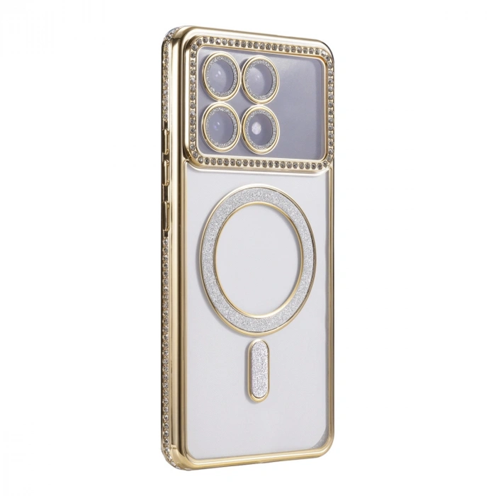 Xiaomi Poco X6 Pro Joke Simli Magneticsafe Kılıf - Gold