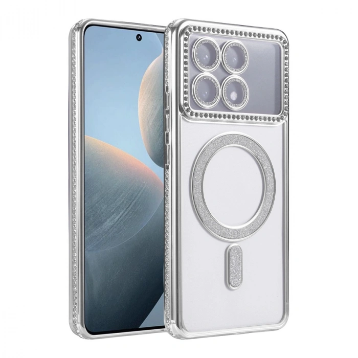 Xiaomi Poco X6 Pro Joke Simli Magneticsafe Kılıf - Gümüş