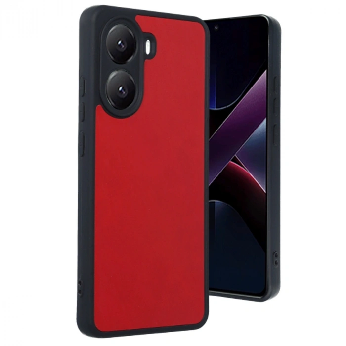 Xiaomi Poco X7 Pro Kılıf Aras Deri Kapak - Kırmızı