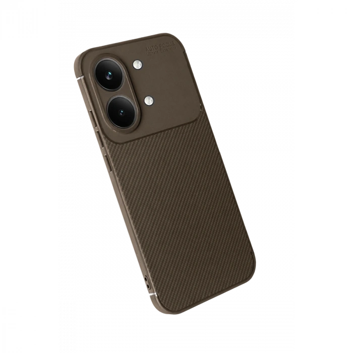 Xiaomi Poco X8 Pro Max Auto Focus Karbon Kapak - Kahverengi