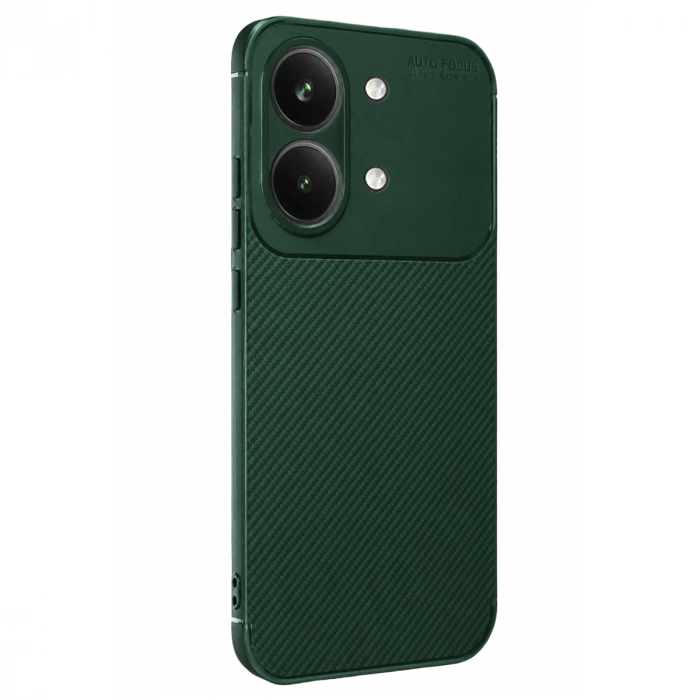 Xiaomi Poco X8 Pro Max Auto Focus Karbon Kapak - Koyu Yeşil