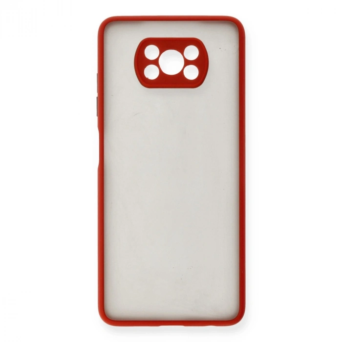 Xiaomi Pocophone X3 Kılıf Montreal Silikon Kapak - Kırmızı