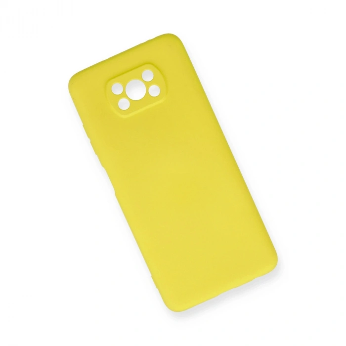 Xiaomi Pocophone X3 Kılıf Nano İçi Kadife Silikon - Sarı