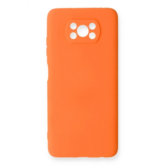 Xiaomi Pocophone X3 Kılıf Nano İçi Kadife Silikon - Turuncu