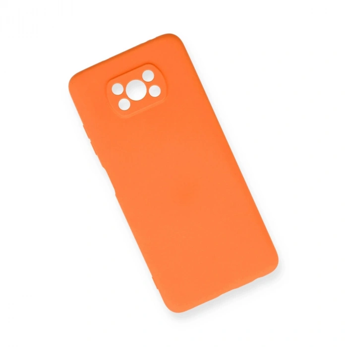 Xiaomi Pocophone X3 Kılıf Nano İçi Kadife Silikon - Turuncu