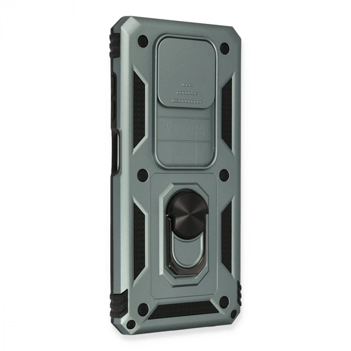 Xiaomi Pocophone X3 Kılıf Pars Lens Yüzüklü Silikon - Yeşil