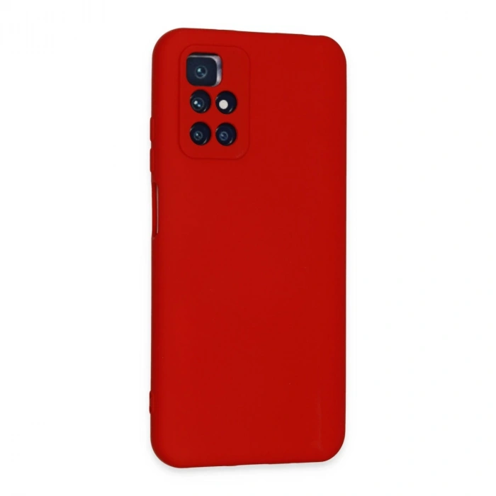 Xiaomi Redmi 10 2022 Kılıf Nano İçi Kadife Silikon - Kırmızı