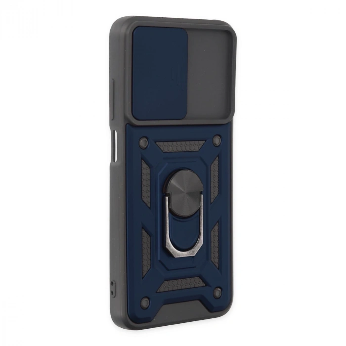 Xiaomi Redmi 10 2022 Kılıf Pars Lens Yüzüklü Silikon - Lacivert