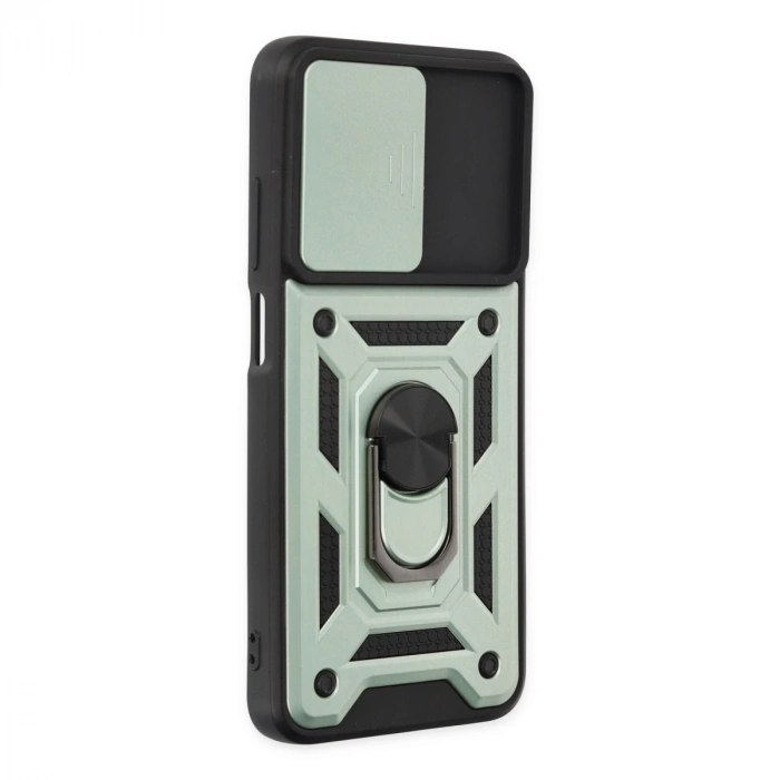 Xiaomi Redmi 10 2022 Kılıf Pars Lens Yüzüklü Silikon - Yeşil