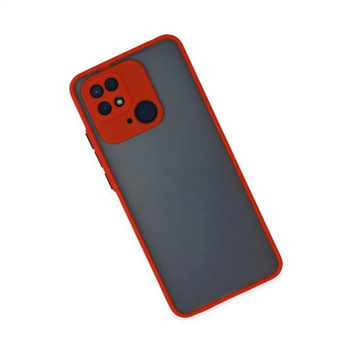 Xiaomi Redmi 10c Kılıf Montreal Silikon Kapak - Kırmızı
