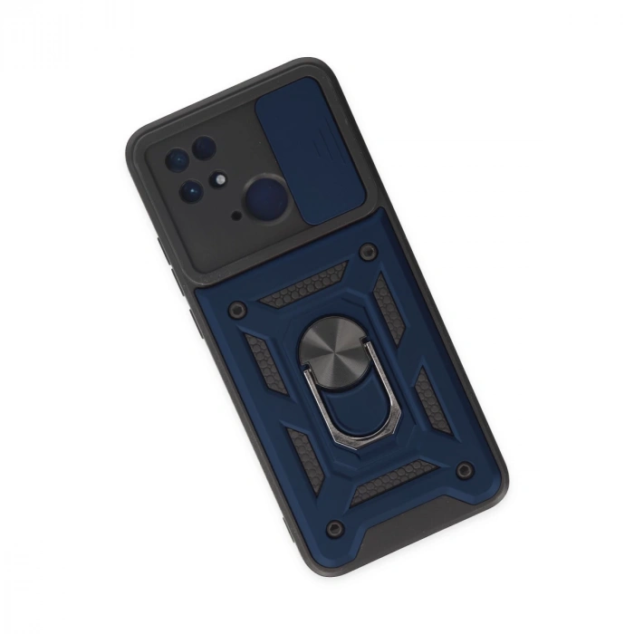 Xiaomi Redmi 10c Kılıf Pars Lens Yüzüklü Silikon - Lacivert