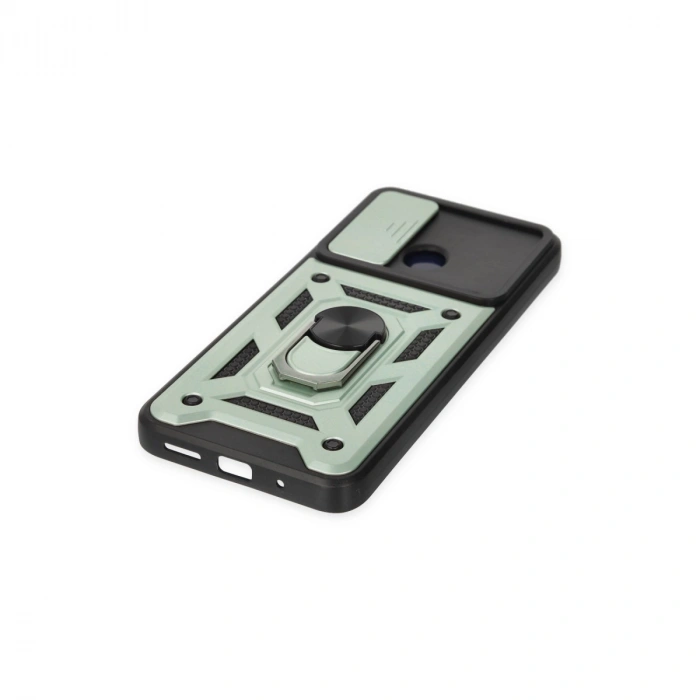 Xiaomi Redmi 10c Kılıf Pars Lens Yüzüklü Silikon - Yeşil