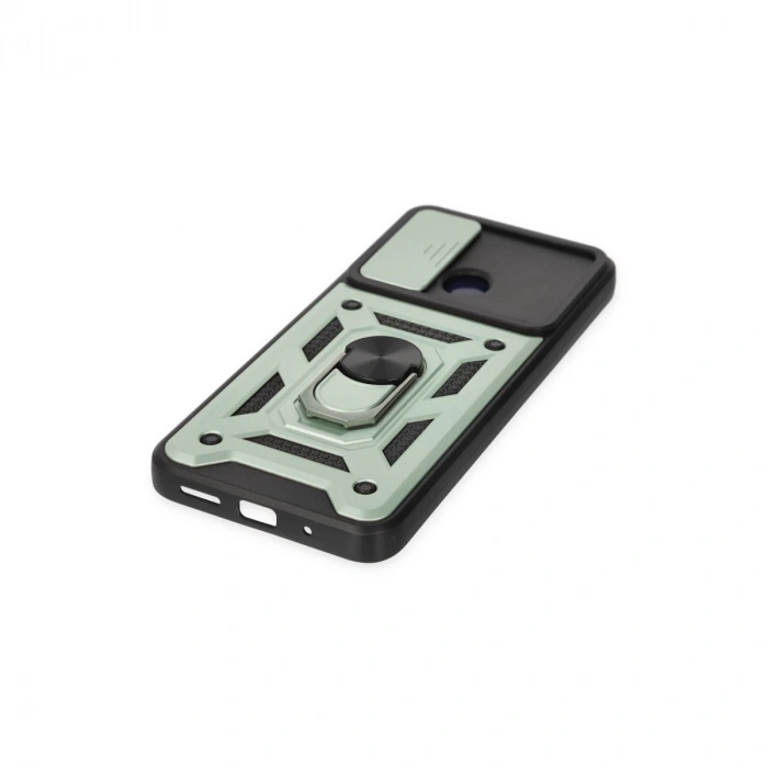 Xiaomi Redmi 10c Kılıf Pars Lens Yüzüklü Silikon - Yeşil