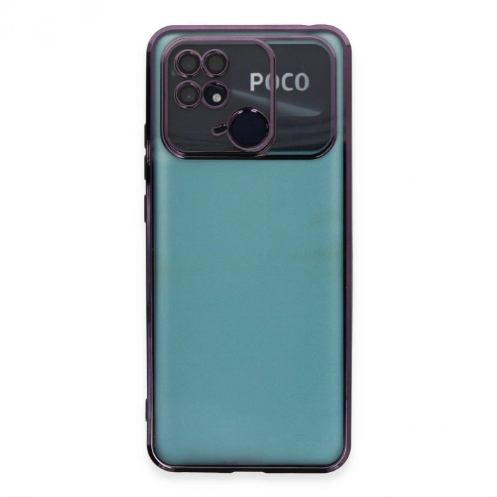 Xiaomi Redmi 10c Kılıf Razer Lensli Silikon - Mor