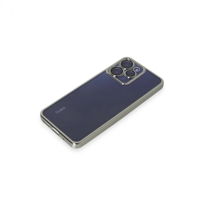 Xiaomi Redmi 12 Kılıf Razer Lensli Silikon - Gümüş