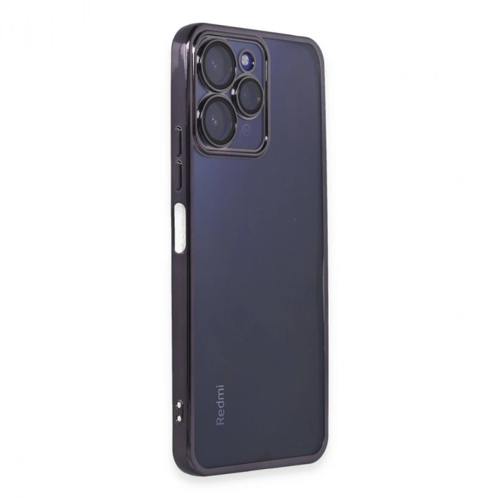 Xiaomi Redmi 12 Kılıf Razer Lensli Silikon - Mor