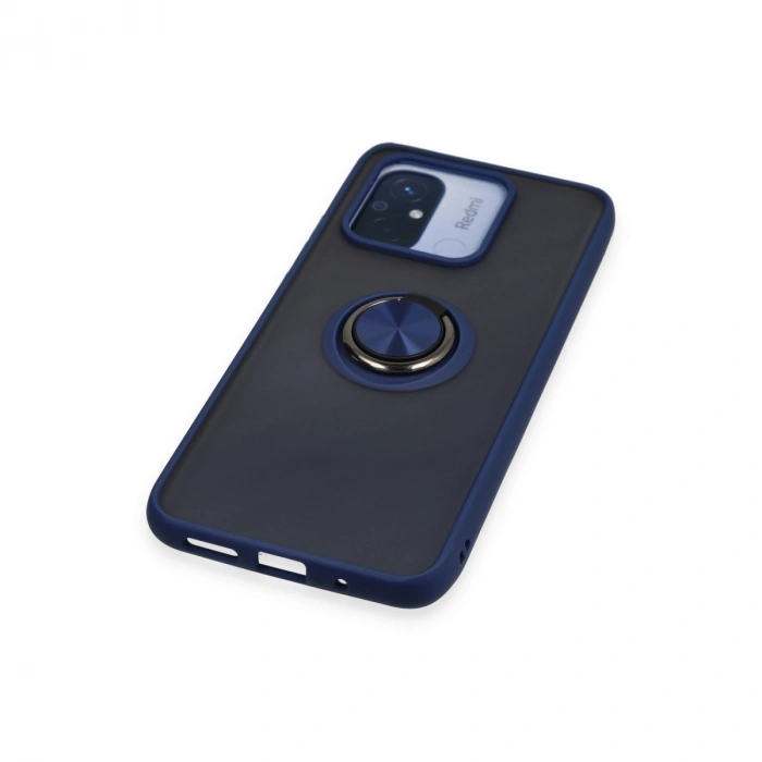 Xiaomi Redmi 12c Kılıf Montreal Yüzüklü Silikon Kapak - Lacivert