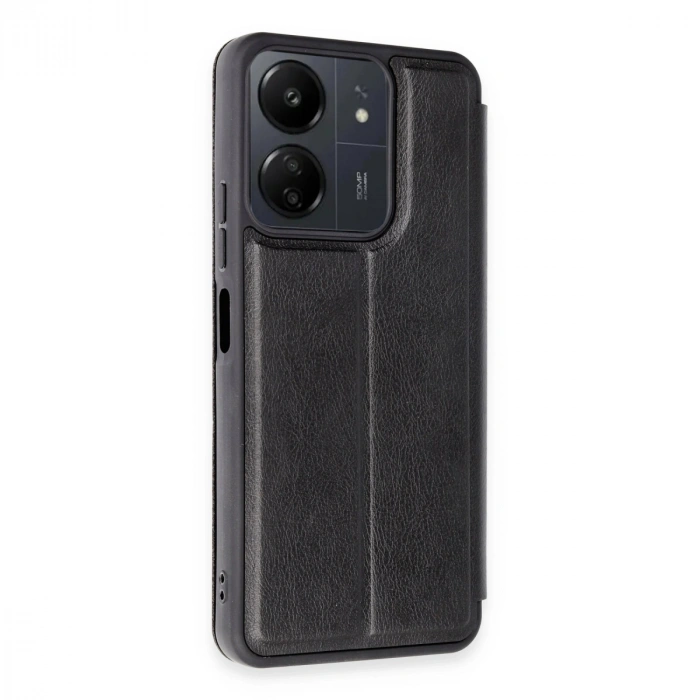 Xiaomi Redmi 13c Kılıf Flip Cover - Siyah
